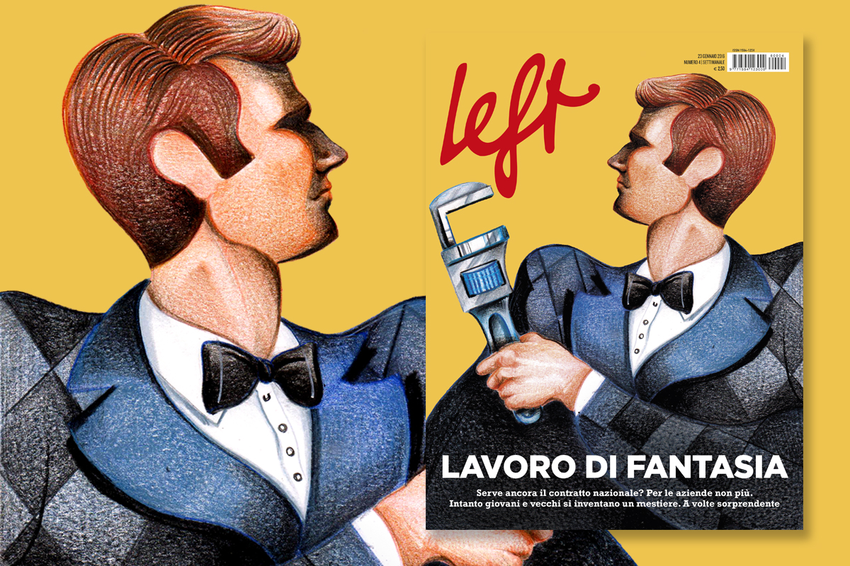 Lavoro di fantasia. Cosa trovate nel nuovo Left left lavoro maurizio landini