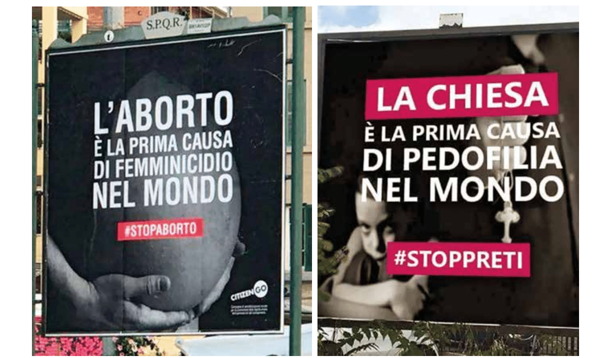 Manifesto aborto citizen go e replica donne
