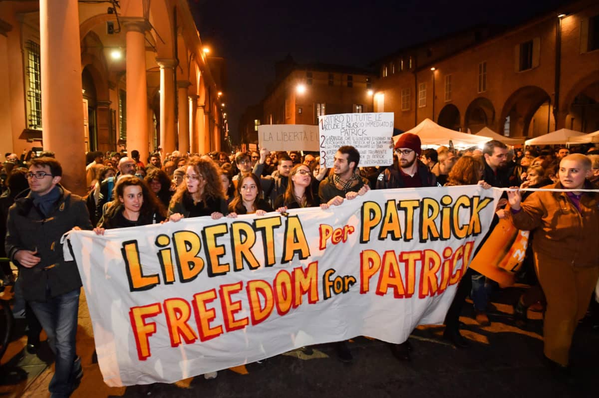 Manifestazione per la liberazione dello studente Patrick George Zaki