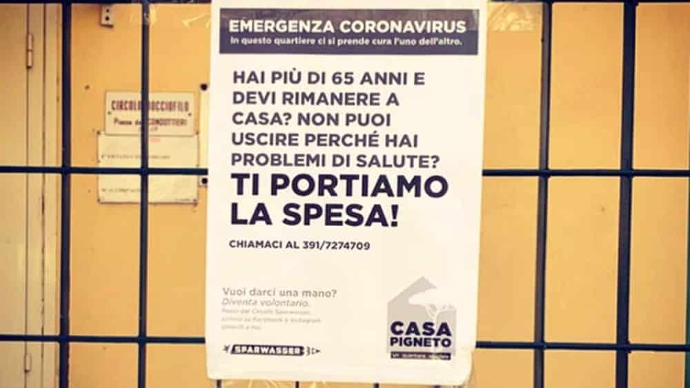 Contro l’epidemia le persone riscoprono il mutuo soccorso