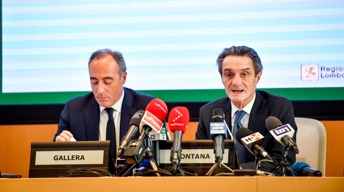 Emergenza Coronavirus, conferenza stampa in regione Lombardia