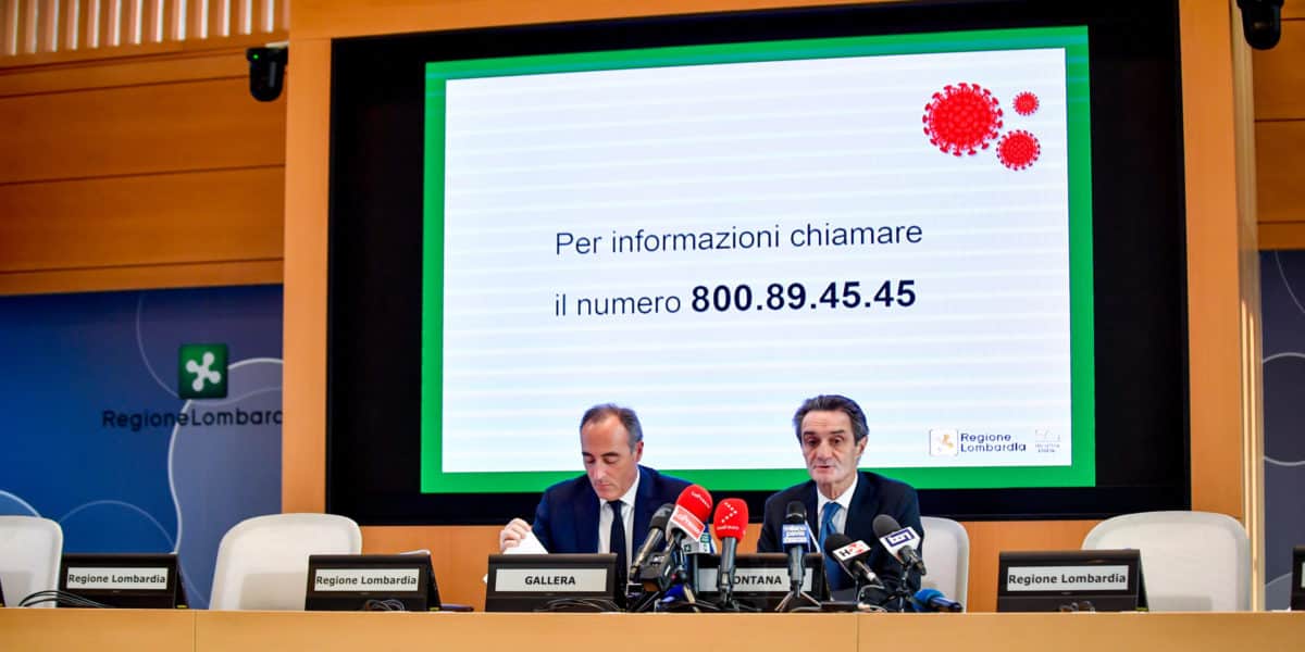 Emergenza Coronavirus, conferenza stampa in regione Lombardia