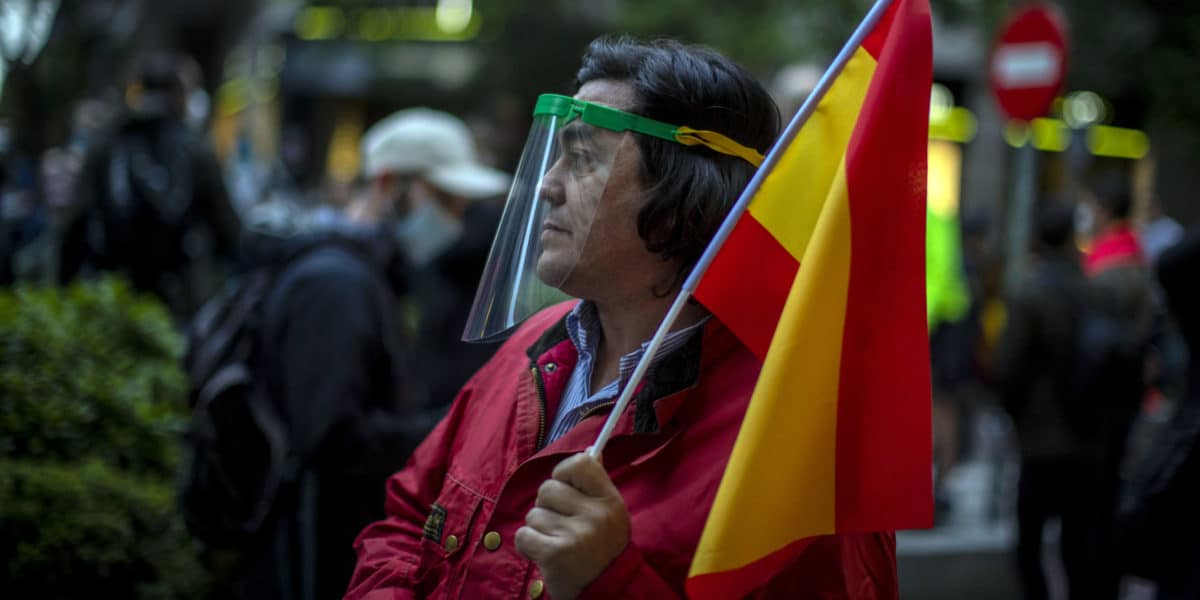 Spagna, proteste anti lockdown a Madrid