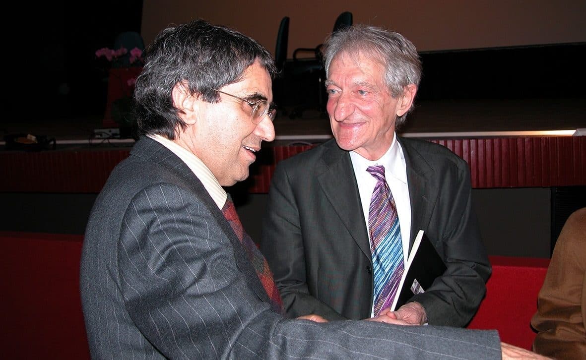 Piero Manni con l'amico Edoardo Sanguineti