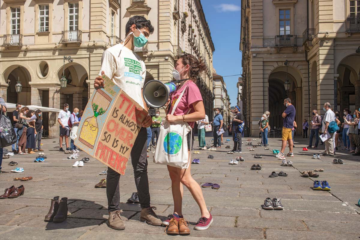 Fridays For Future Return To Demonstrate In Turin