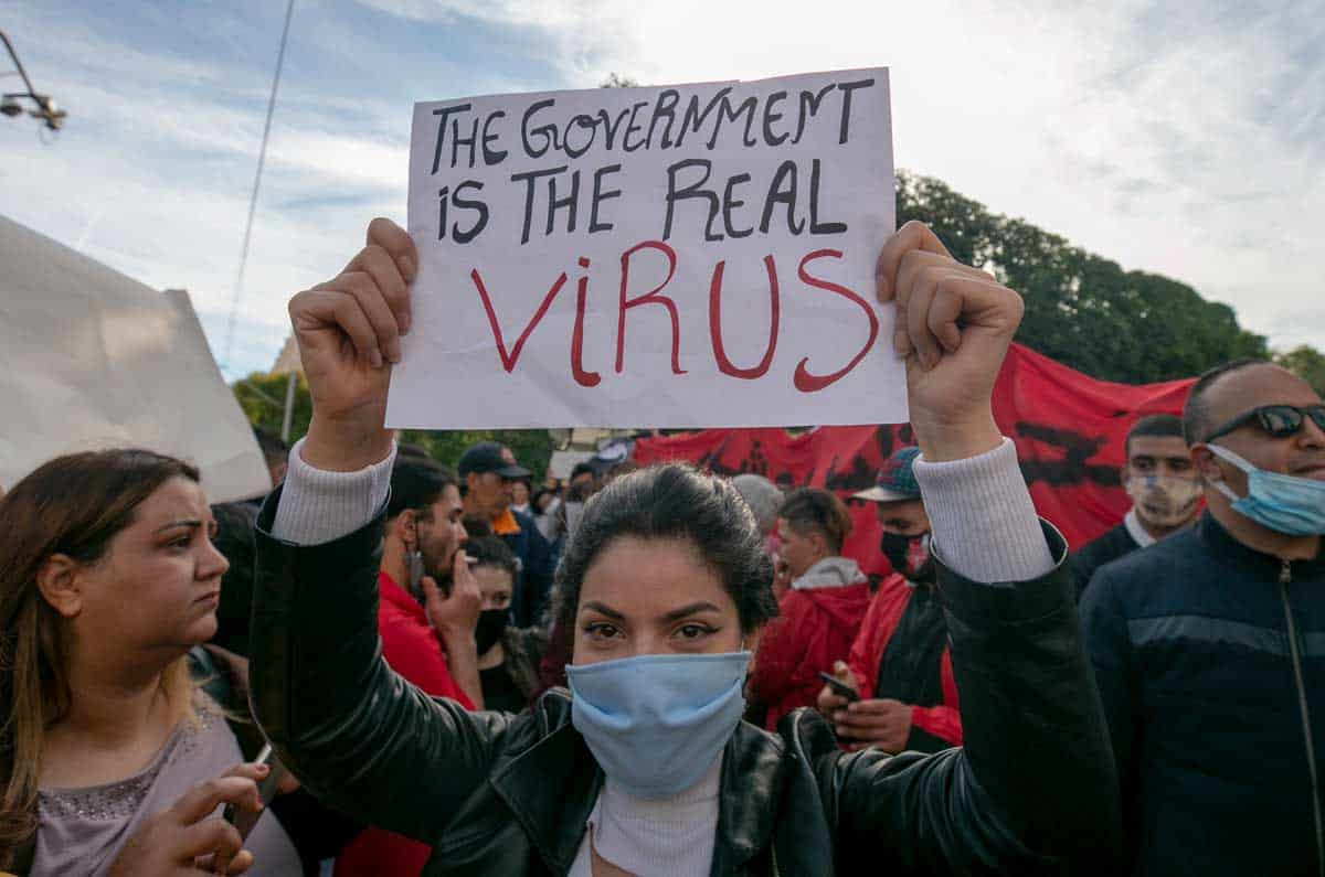 Demonstration held in Tunisia for releasing detained protesters