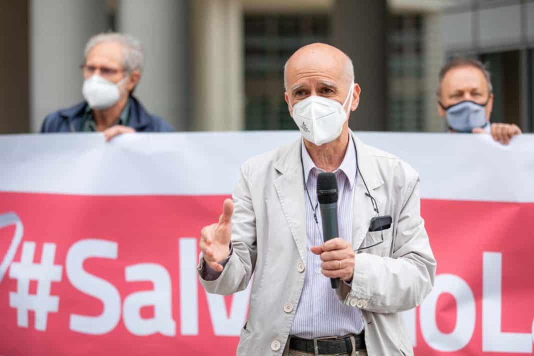 ''Salviamo La Lombardia'' Demonstration Press Conference In Milan