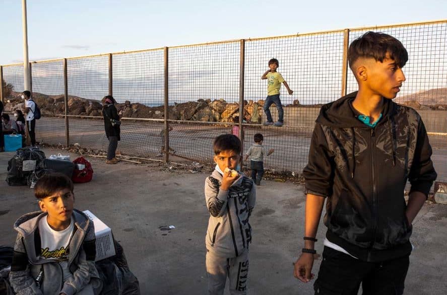 After the fire in the refugee camp Moria on Lesbos