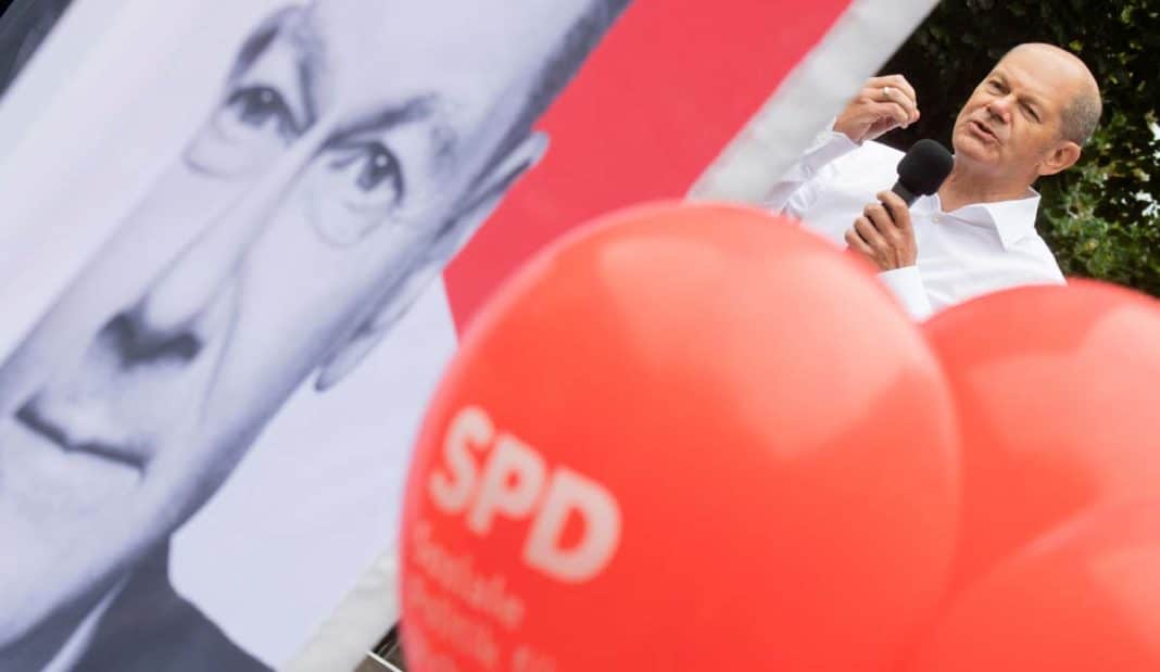 SPD election campaign - Olaf Scholz in Lehrte