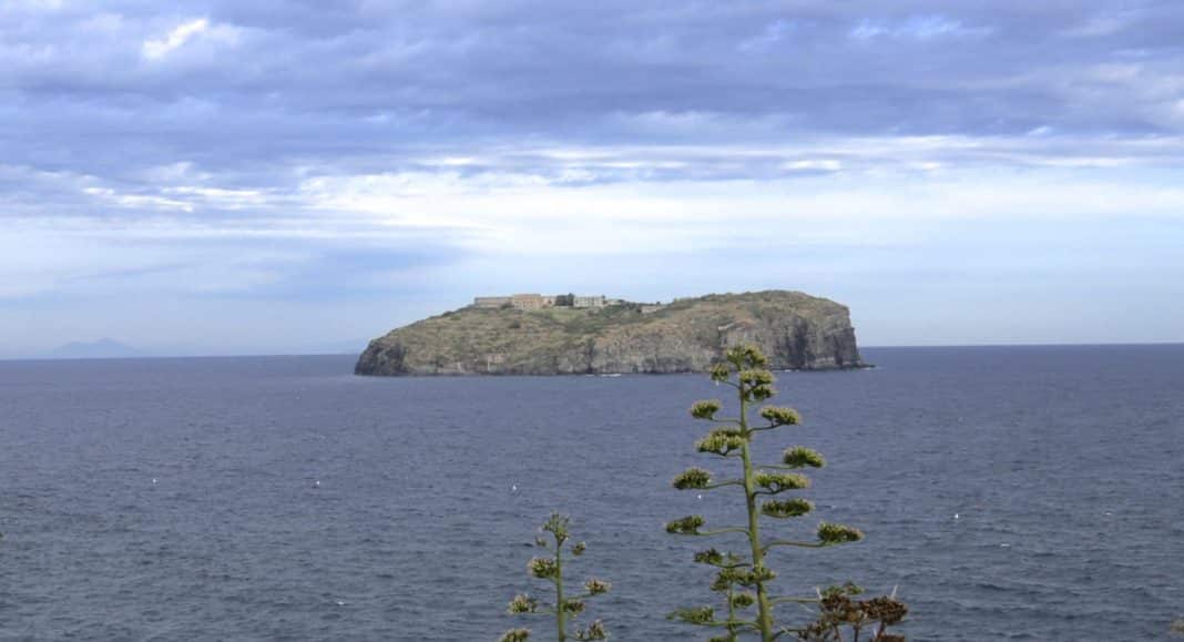 Seascape with island in front