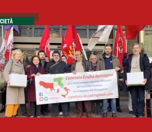 Emilia Romagna, cittadini contro l’autonomia differenziata: “Bonaccini ritiri la richiesta”